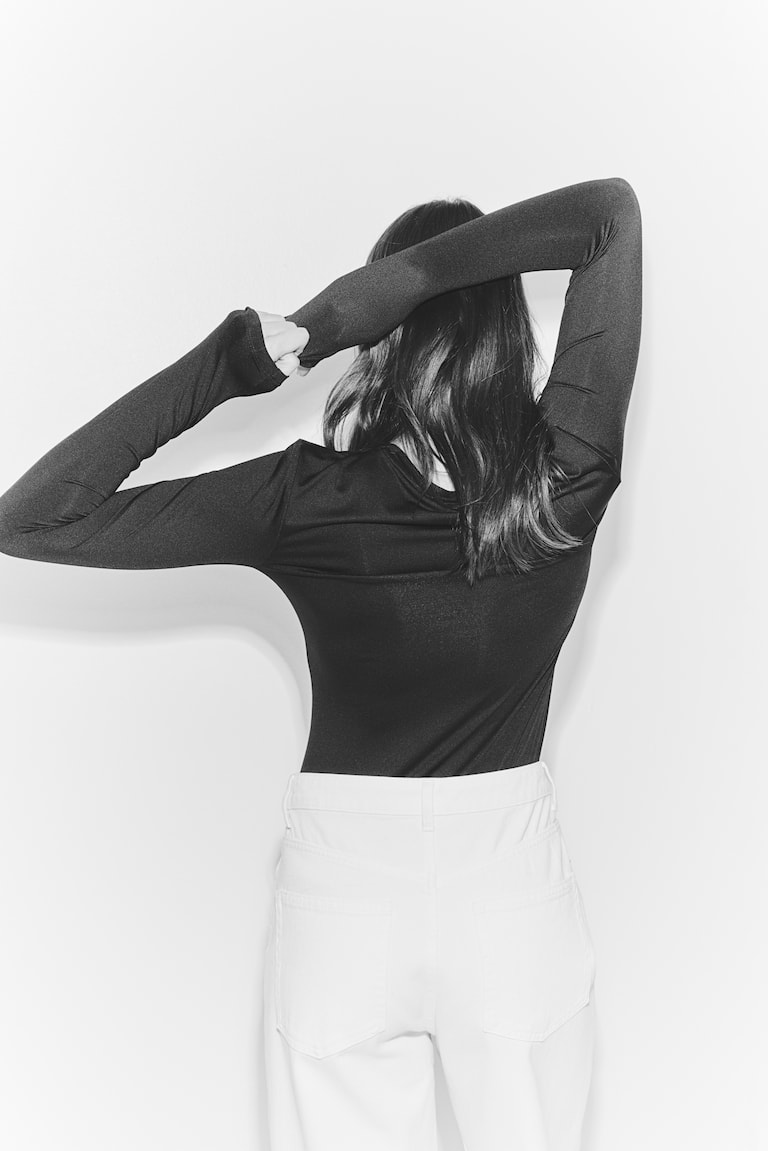 H&M Langarmshirt Aus Mikrofaser