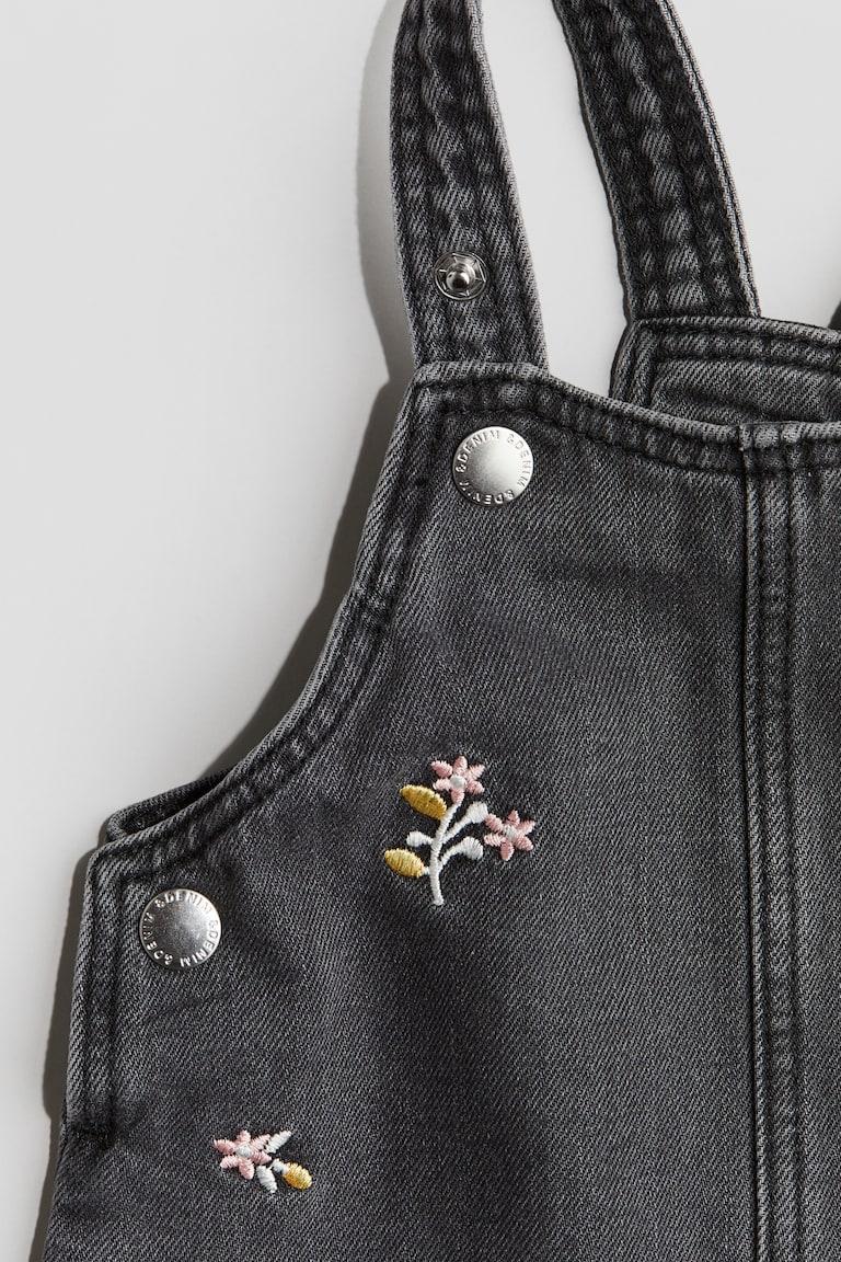 H&M Latzkleid Aus Denim