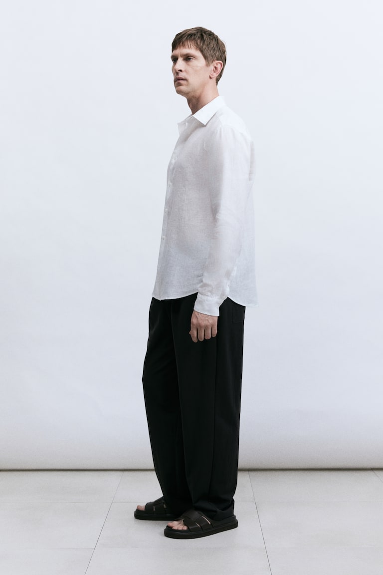 H&M Leinenhemd In Slim Fit