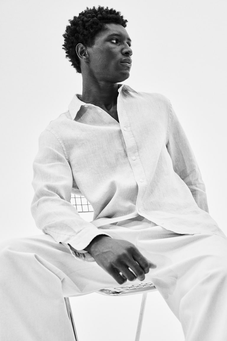 H&M Leinenhemd Regular Fit