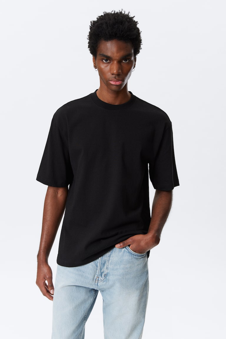 H&M Locker geschnittenes T-Shirt aus Baumwolle