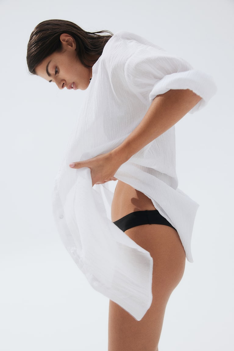 H&M Longbluse aus Baumwolle