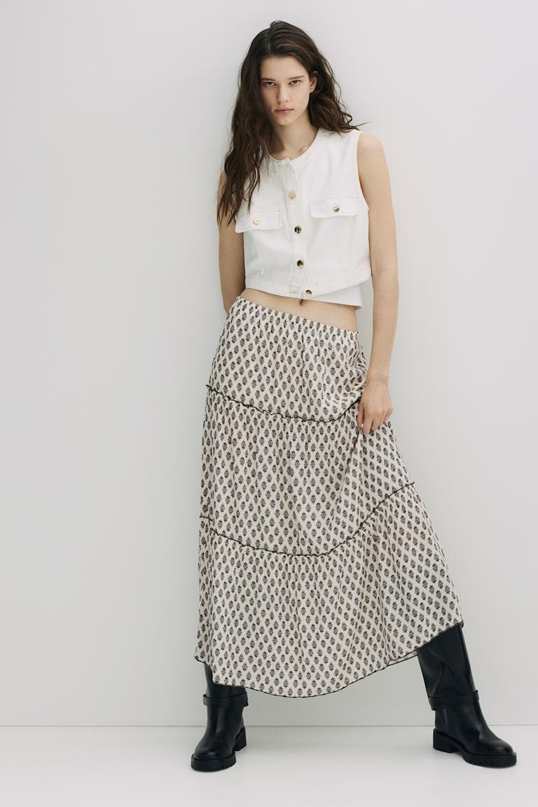 H&M Maxirock Aus Crinklestoff