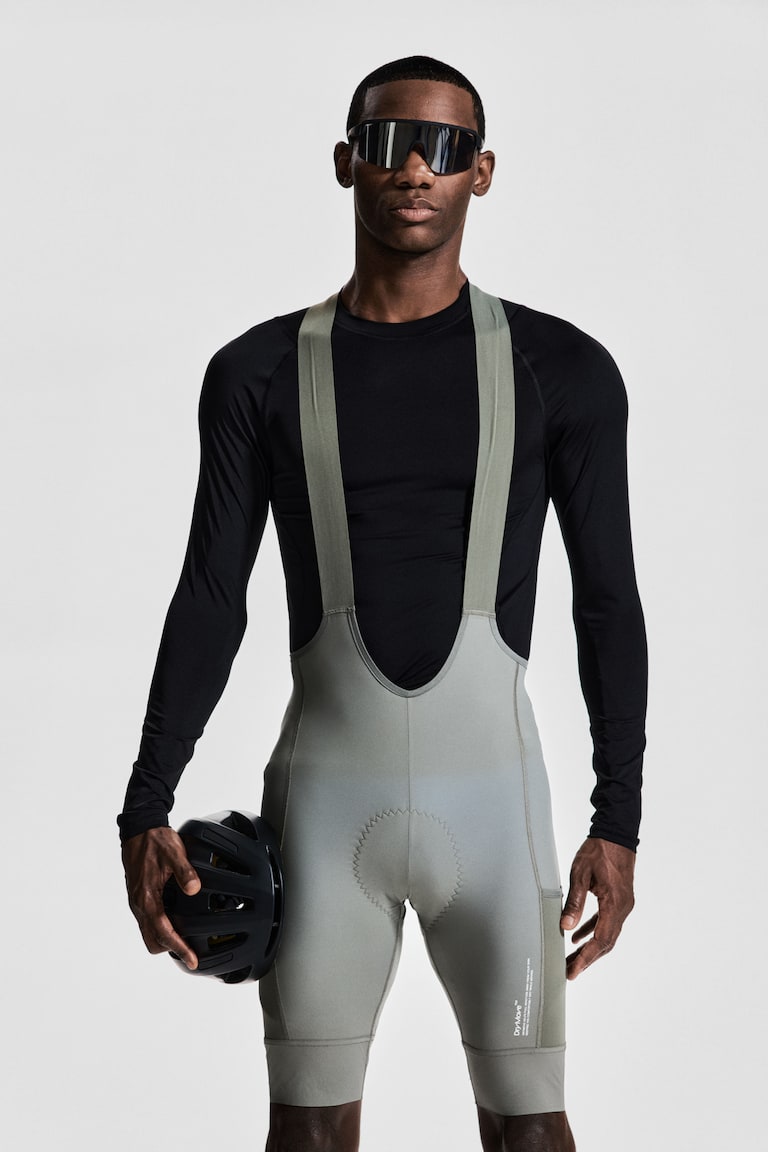 H&M Mid-length Cycling Bib Shorts With DryMove™