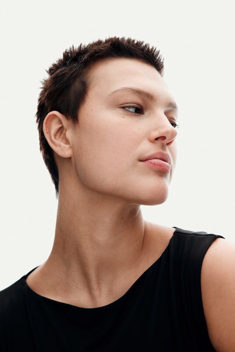 H&M Mikrofaser-Top Mit U-Boot-Ausschnitt