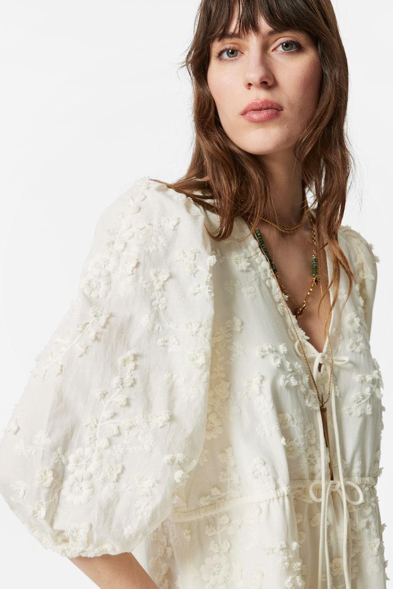 H&M Minikleid Mit Stickerei