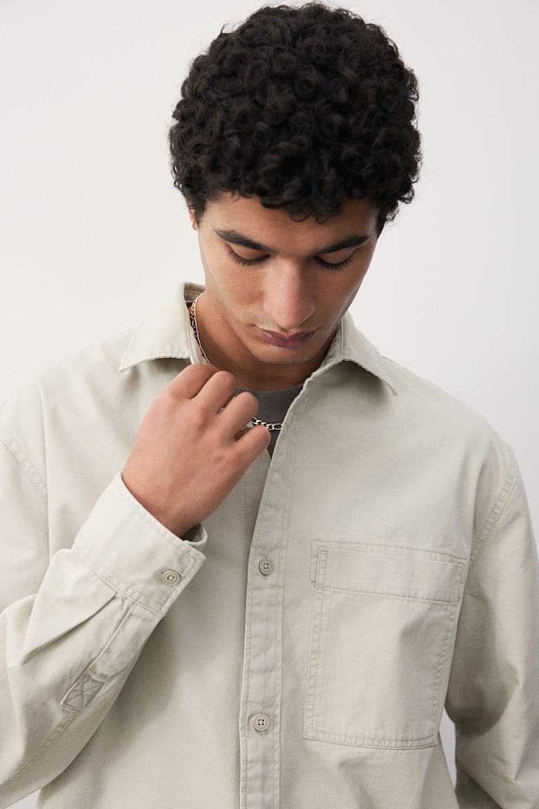 H&M Overshirt Aus Twill In Regular Fit