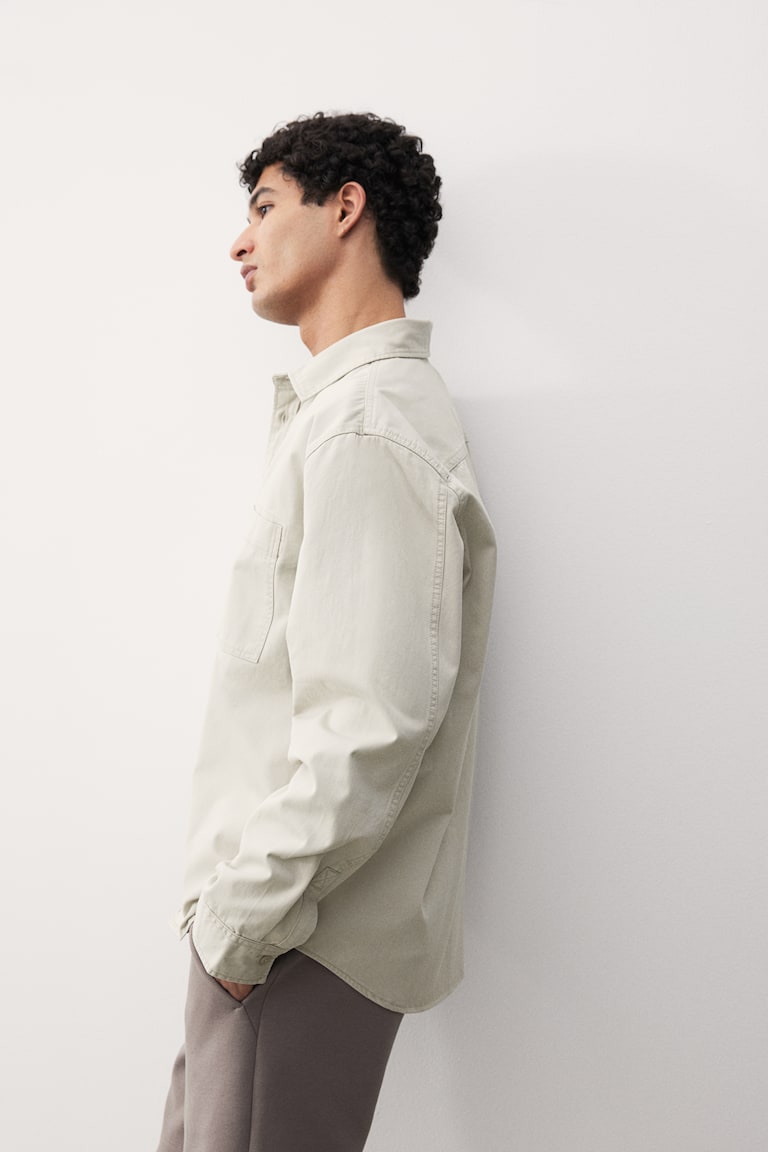 H&M Overshirt Aus Twill In Regular Fit