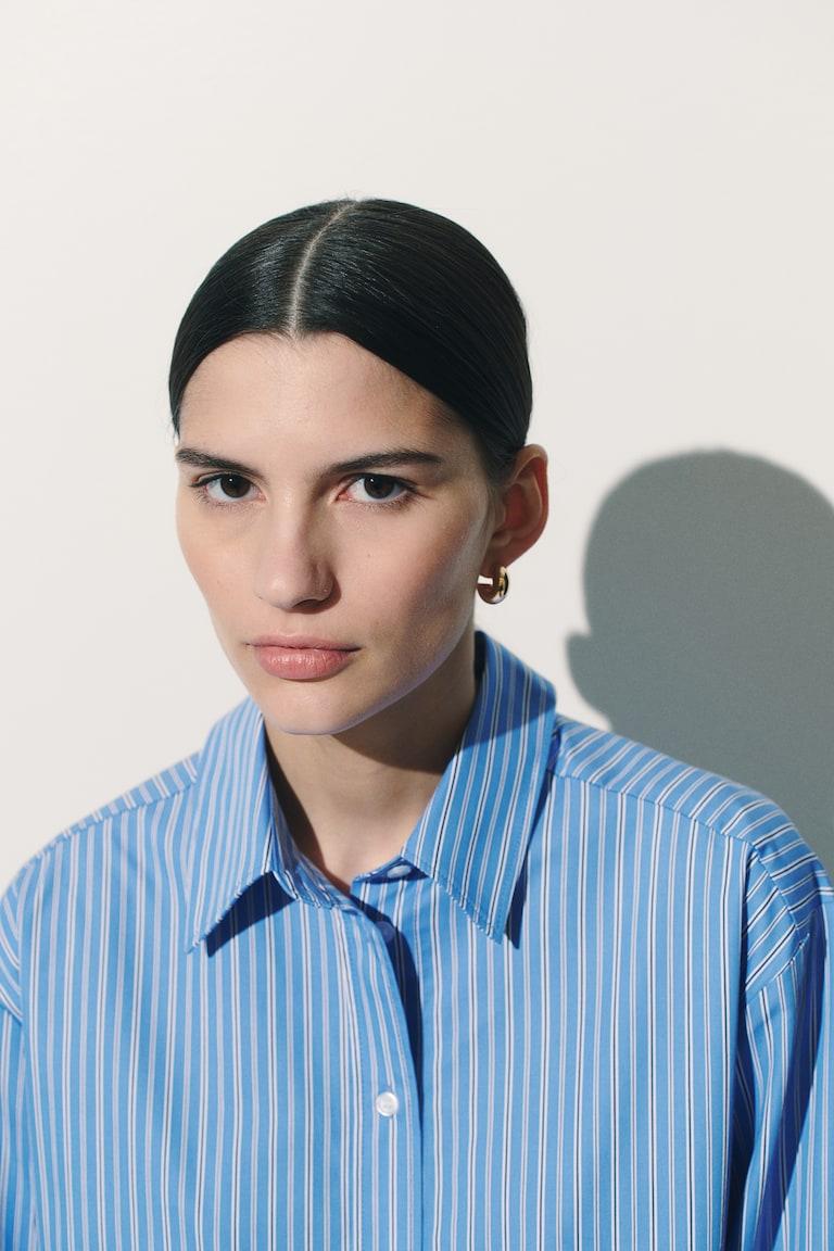 H&M Oversized Popelinebluse