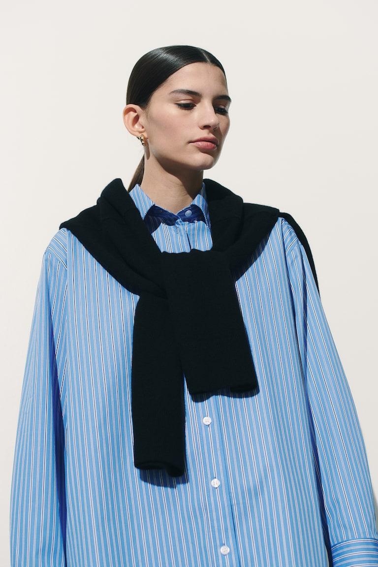 H&M Oversized Popelinebluse