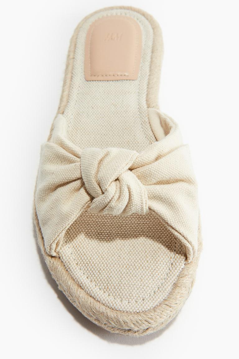 H&M Pantoletten-Espadrilles Mit Twistdetail