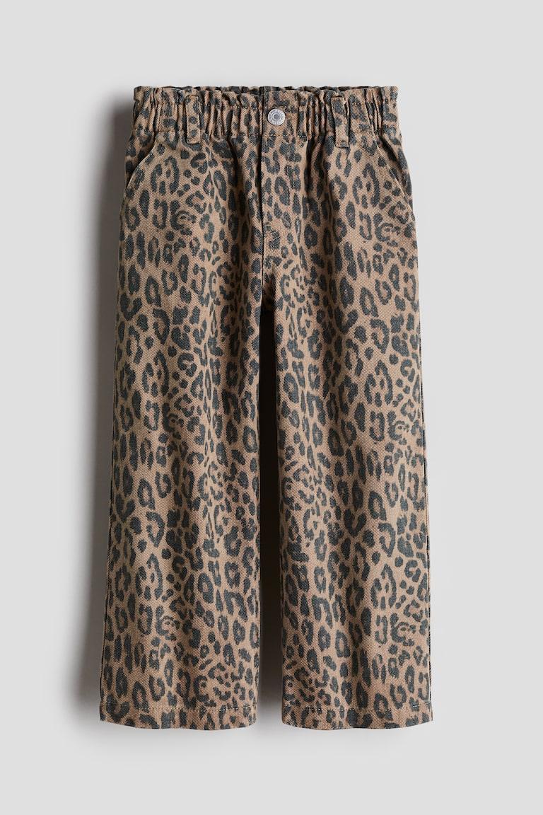 H&M Patterned Wide Leg Jeans