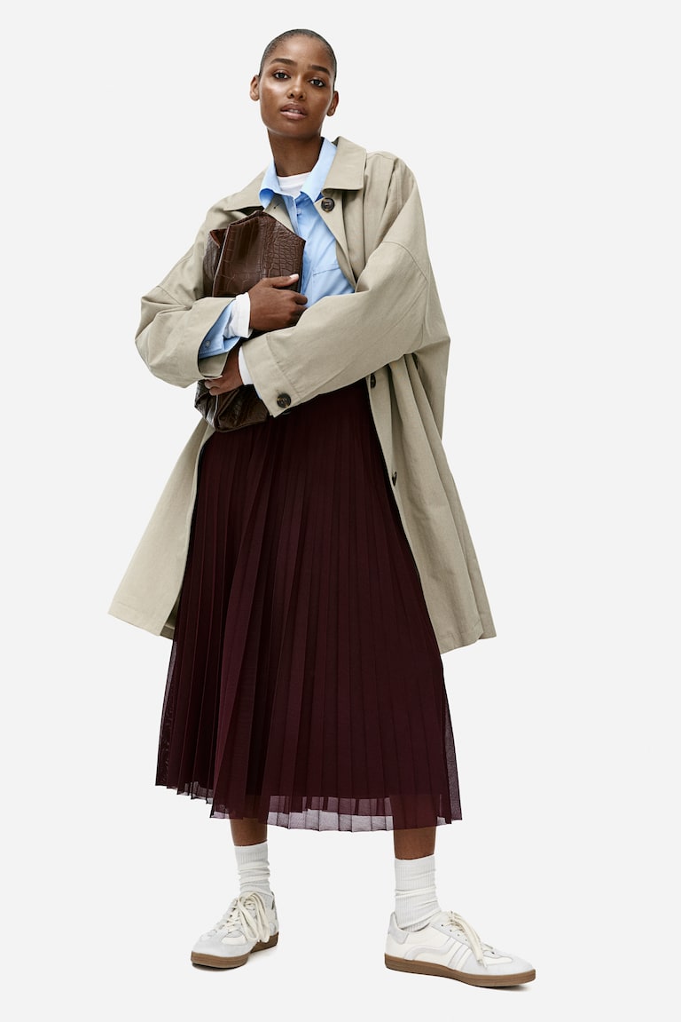 H&M Plissierter Meshrock