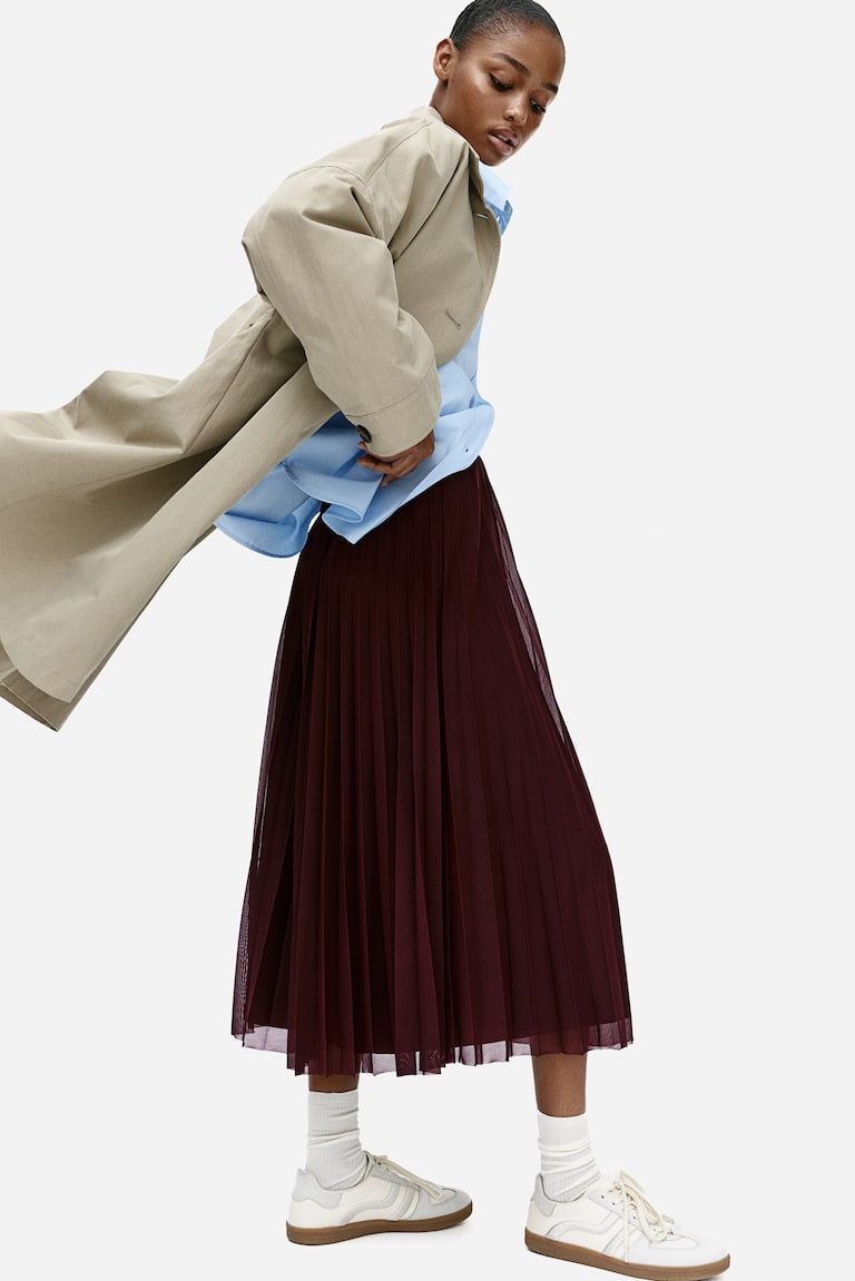 H&M Plissierter Meshrock