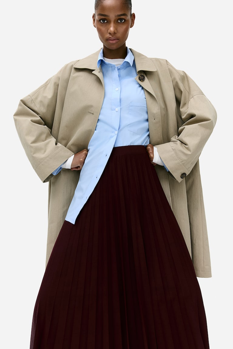 H&M Plissierter Meshrock