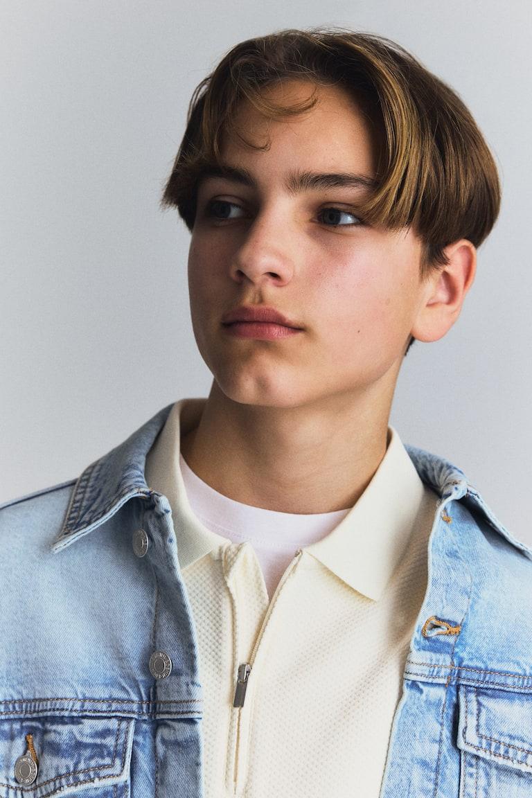 H&M Poloshirt Mit Zipper