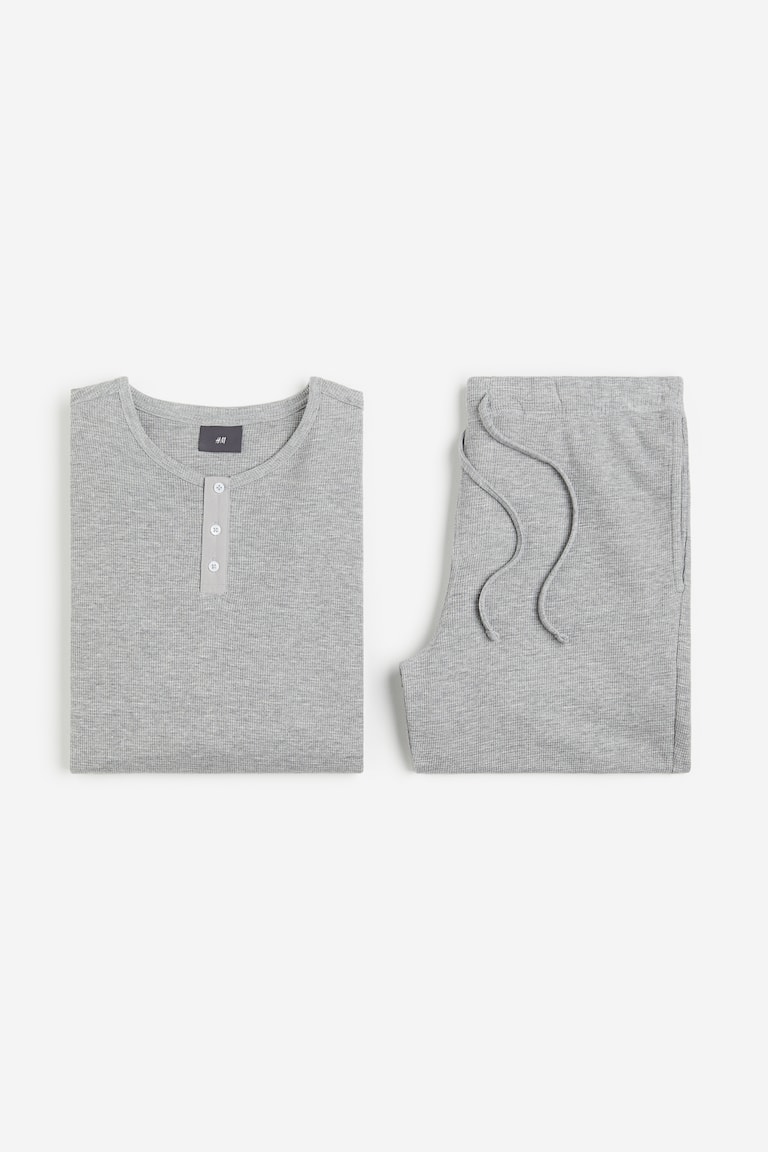 H&M Pyjama mit Waffelstruktur Regular Fit