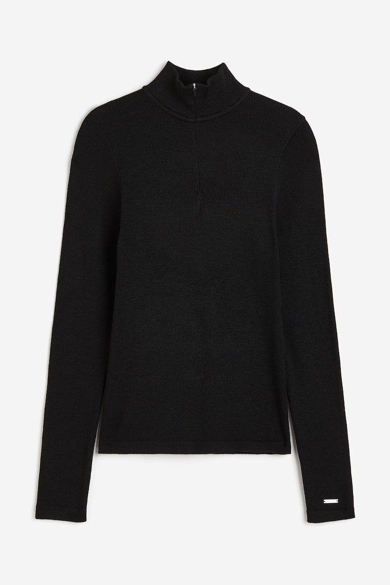 H&M Ribbed Wool Half Zip