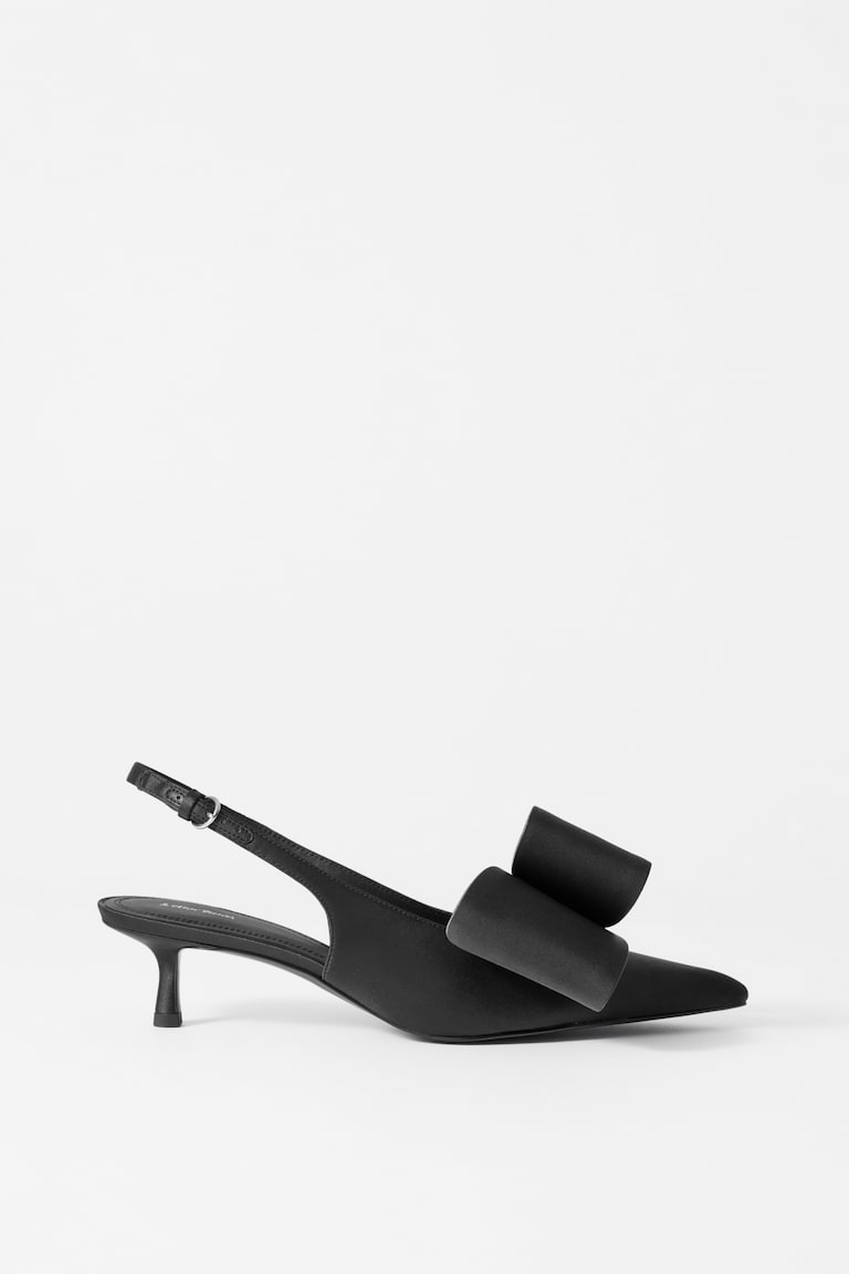 H&M Satin-Pumps Mit Schleifenverzierung