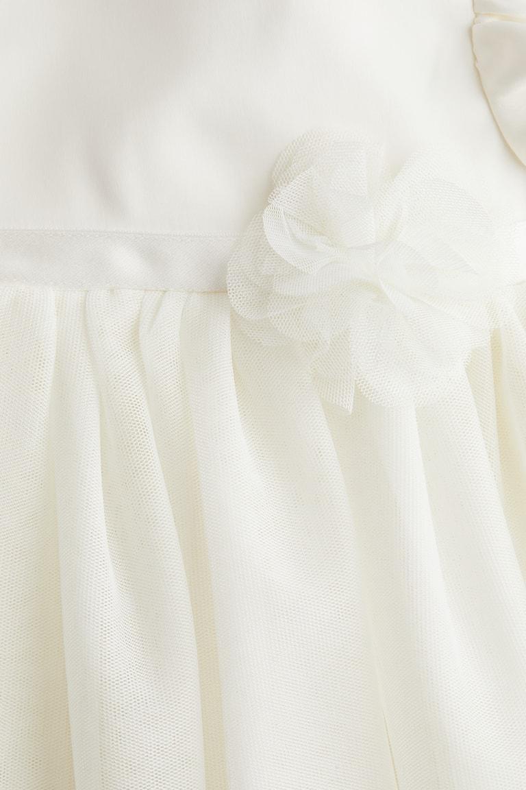 H&M Satinkleid Mit Tüllrock