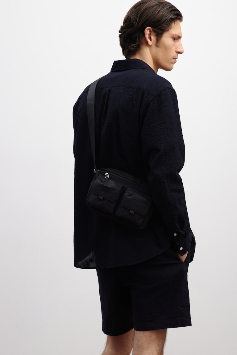 H&M Seersucker-Hemd In Loose Fit