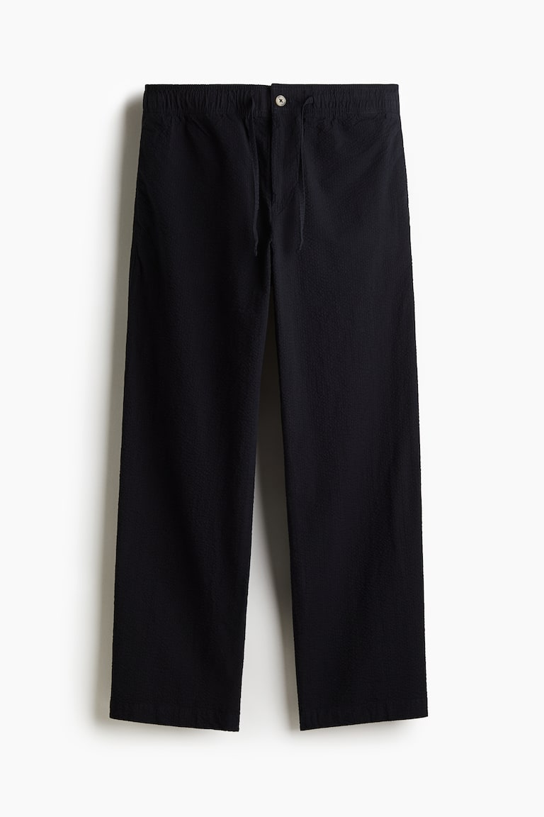 H&M Seersucker-Hose In Relaxed Fit