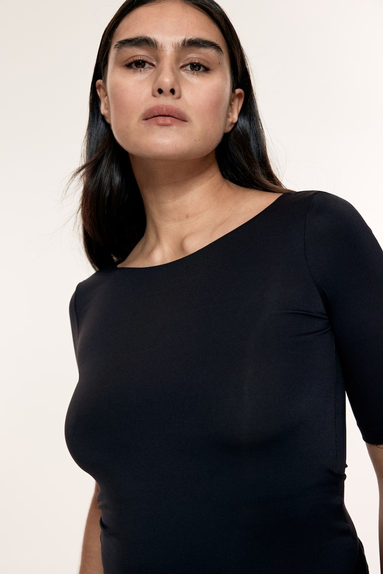 H&M Shirt Mit Ballerina-Ausschnitt