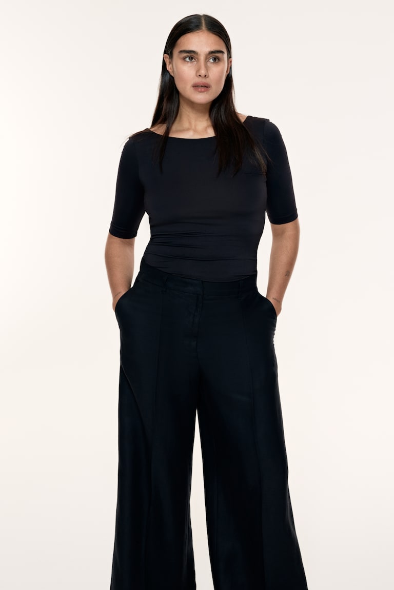 H&M Shirt Mit Ballerina-Ausschnitt