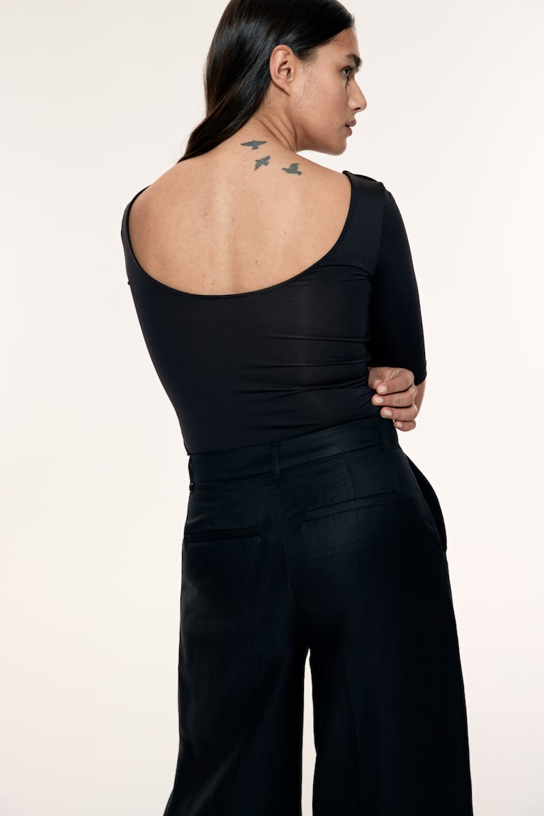 H&M Shirt Mit Ballerina-Ausschnitt