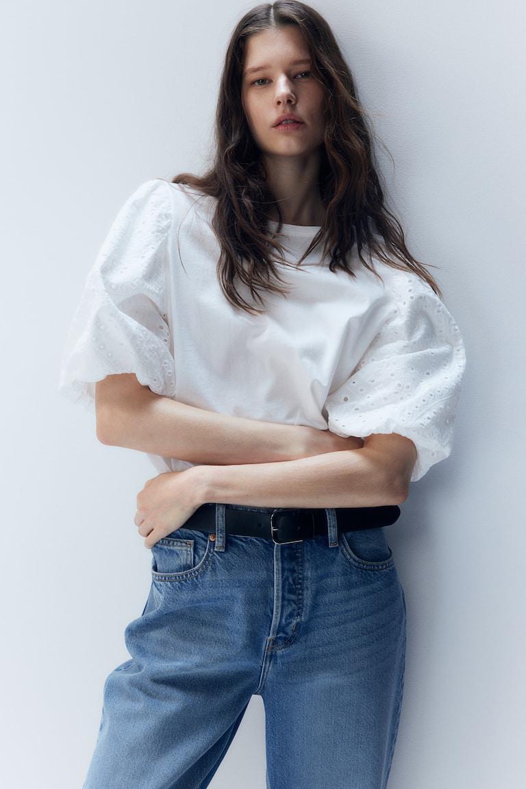 H&M Shirt Mit Ballonärmeln