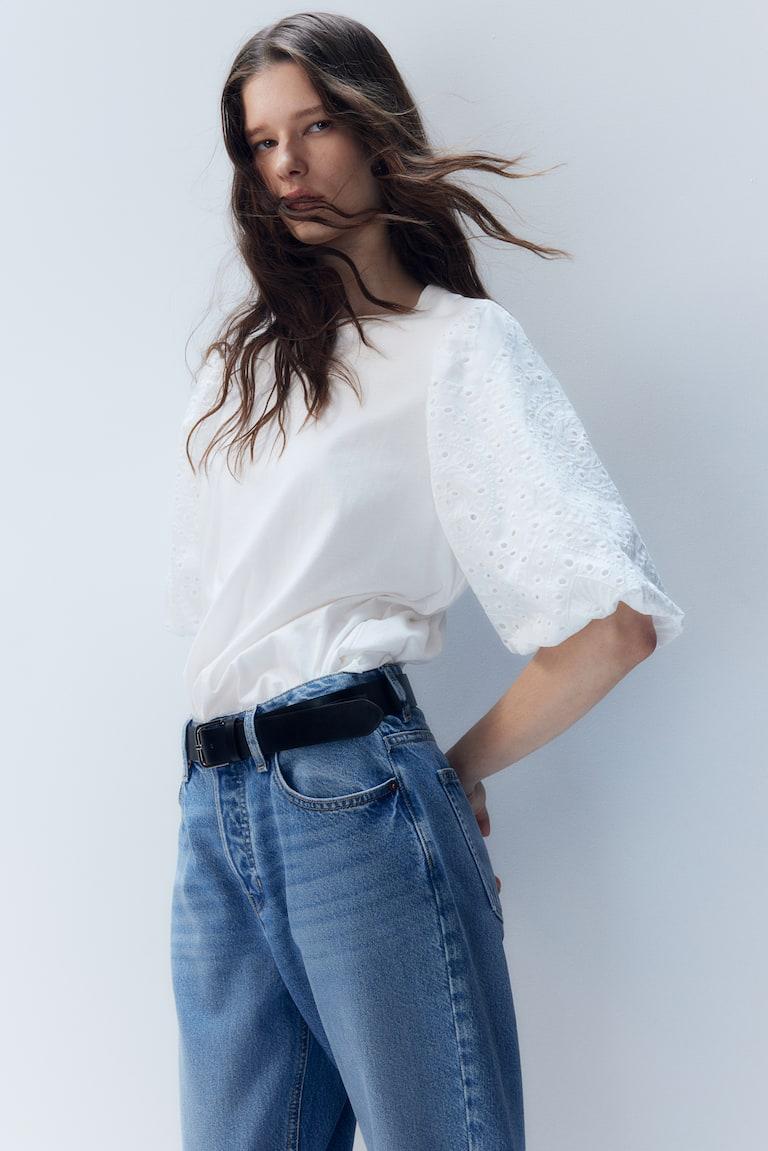 H&M Shirt mit Ballonärmeln