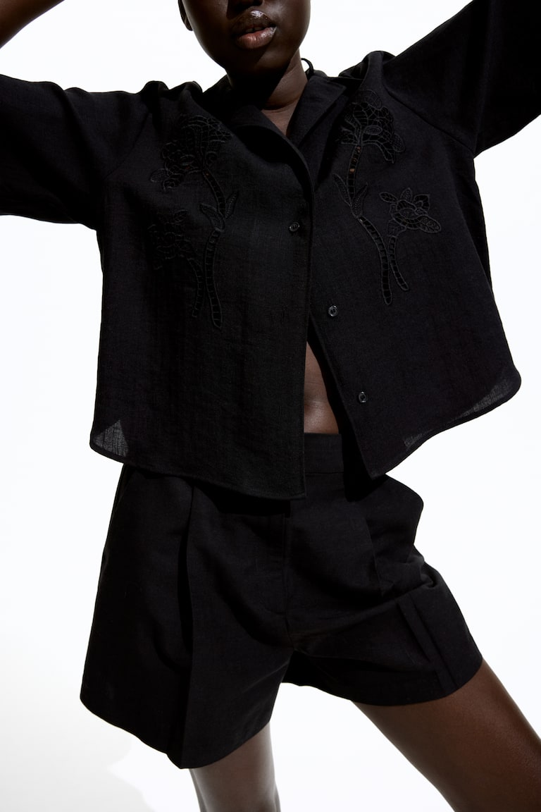 H&M Shorts Aus Leinenmix