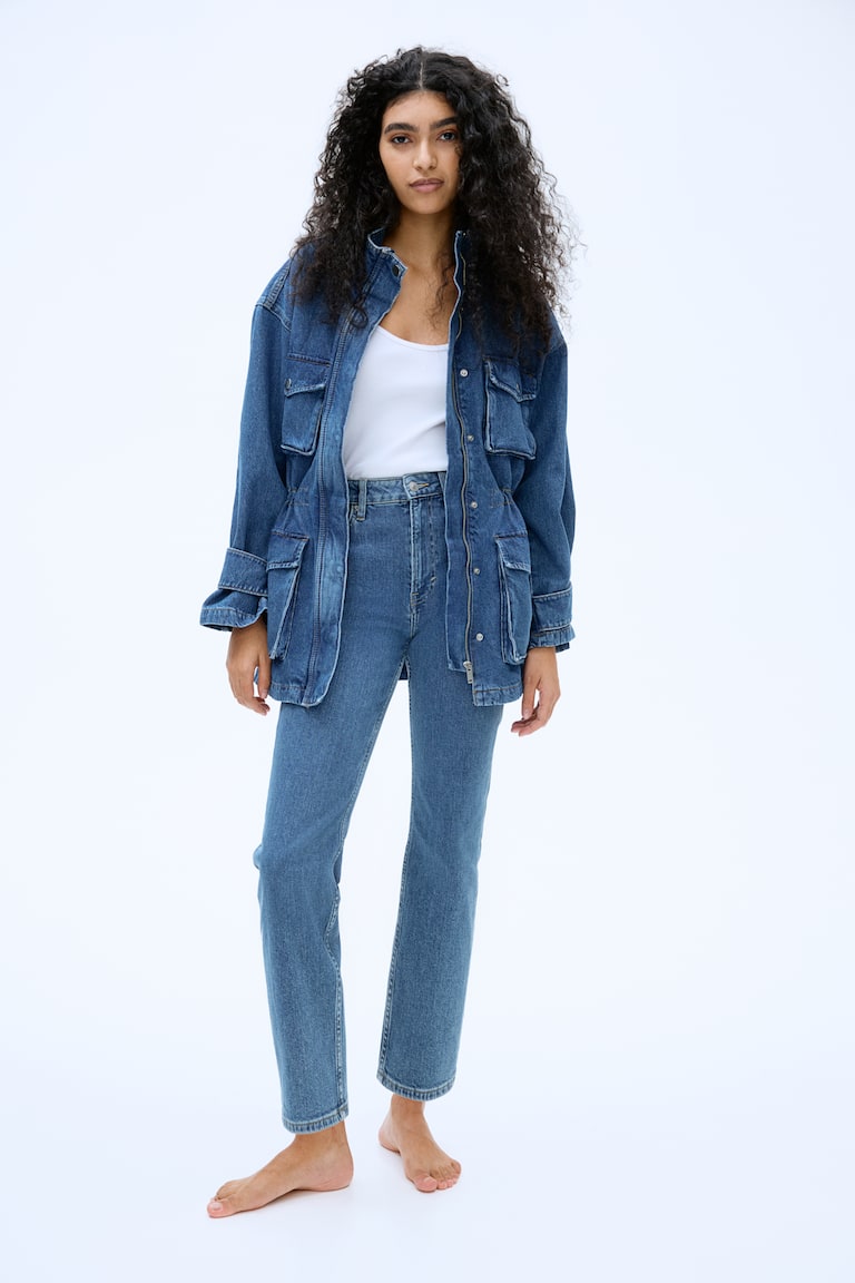 H&M Slim Straight High Ankle Jeans