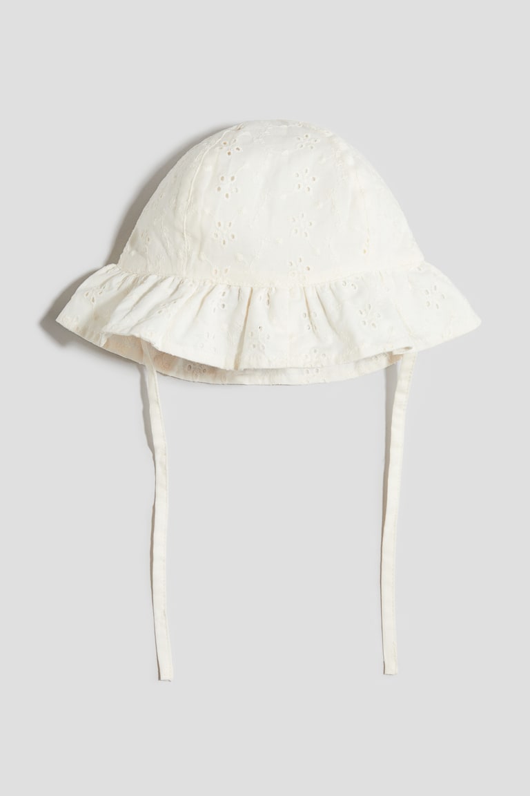 H&M Sonnenhut mit Broderie Anglaise
