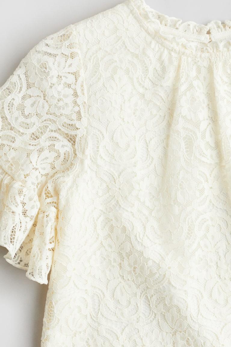 H&M Spitzenkleid Mit Volantbesätzen