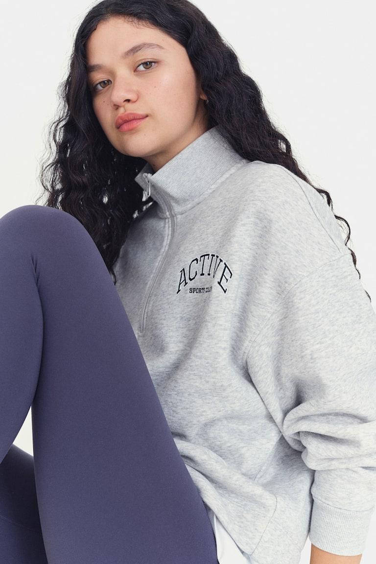H&M Sport-Sweatshirt Mit Kurzreißverschluss