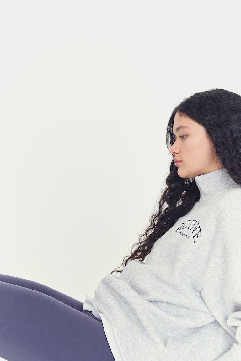 H&M Sport-Sweatshirt Mit Kurzreißverschluss