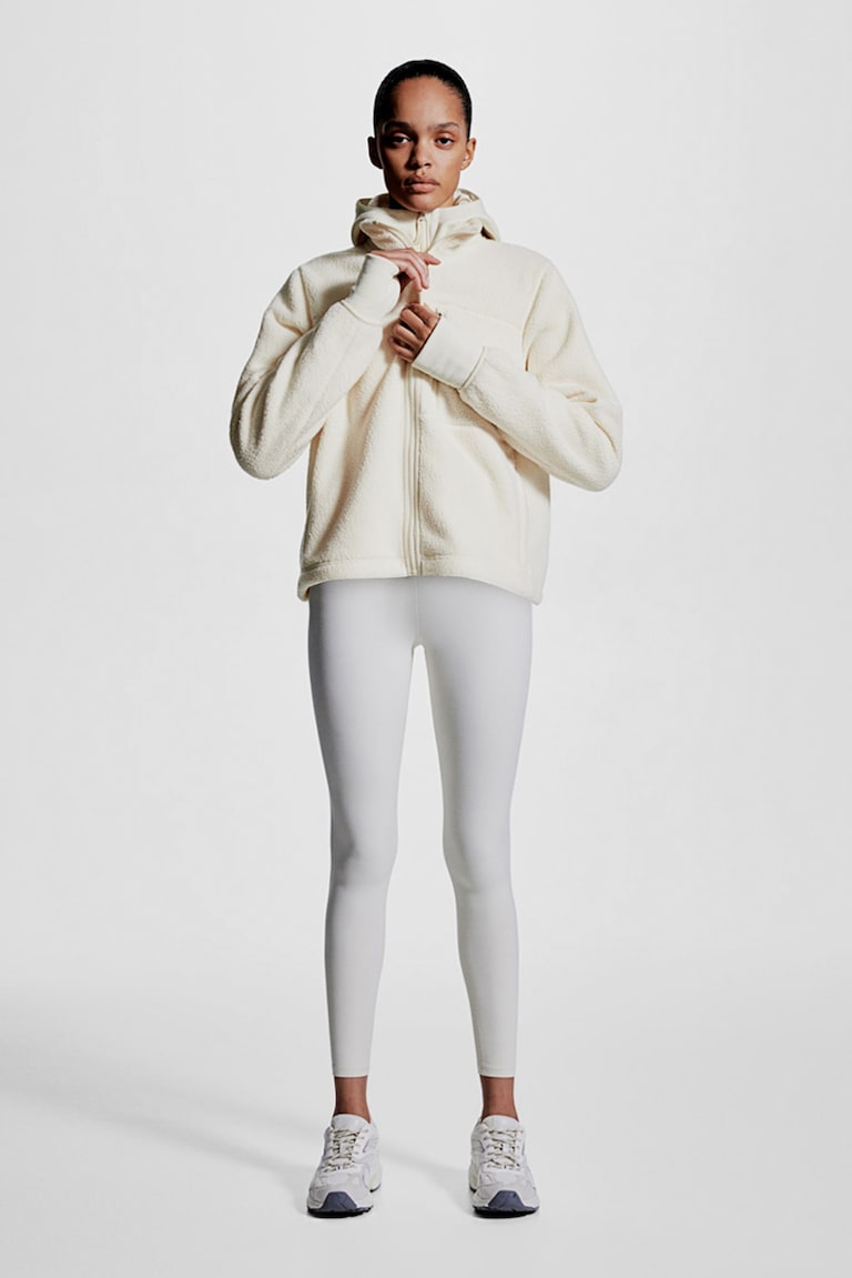 H&M Sportjacke Aus Teddyfleece