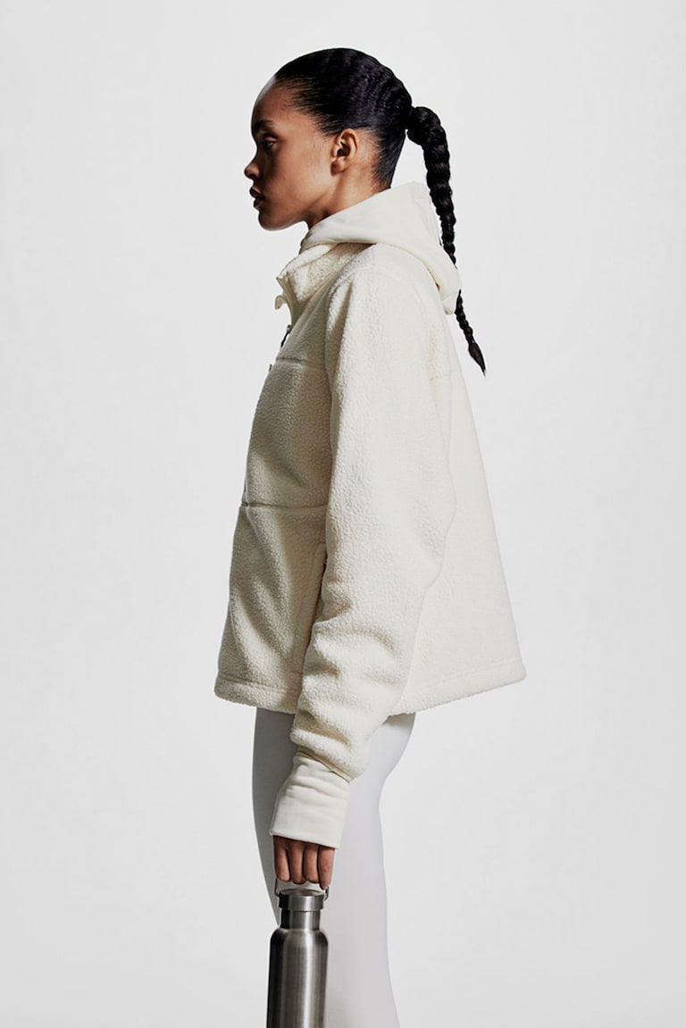 H&M Sportjacke Aus Teddyfleece