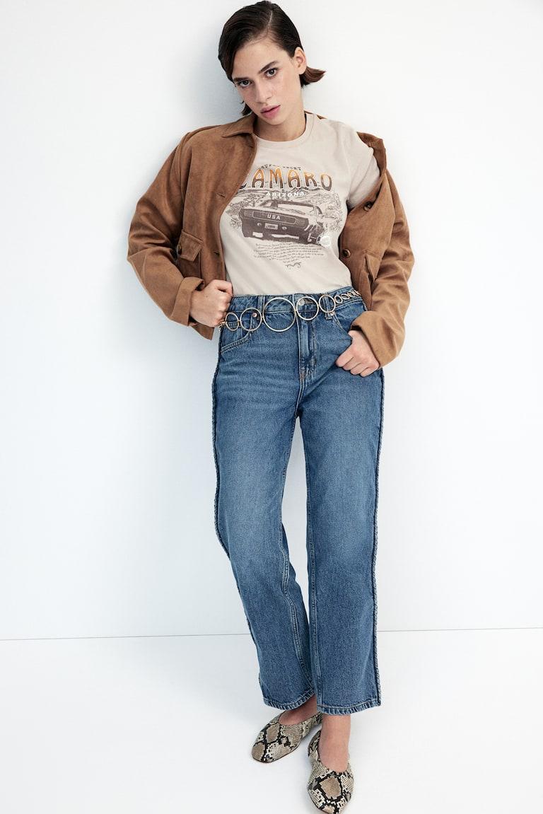 H&M Straight High Ankle Jeans