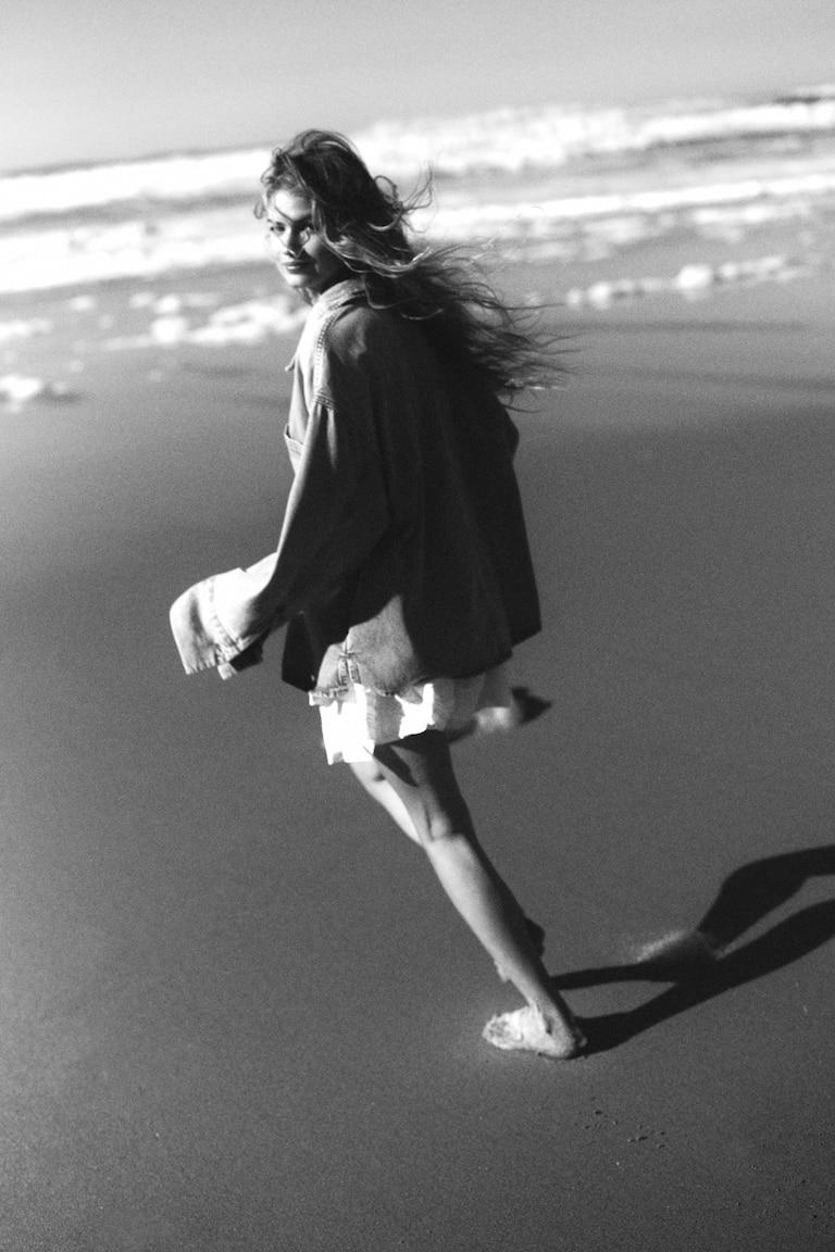 H&M Stufenrock Mit Spitzeneinsätzen