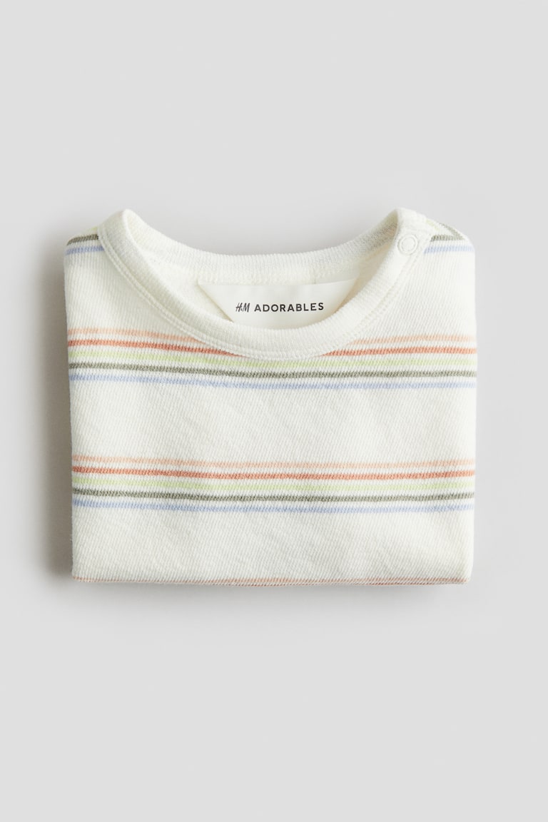 H&M T-Shirt Aus Baumwollfrottee