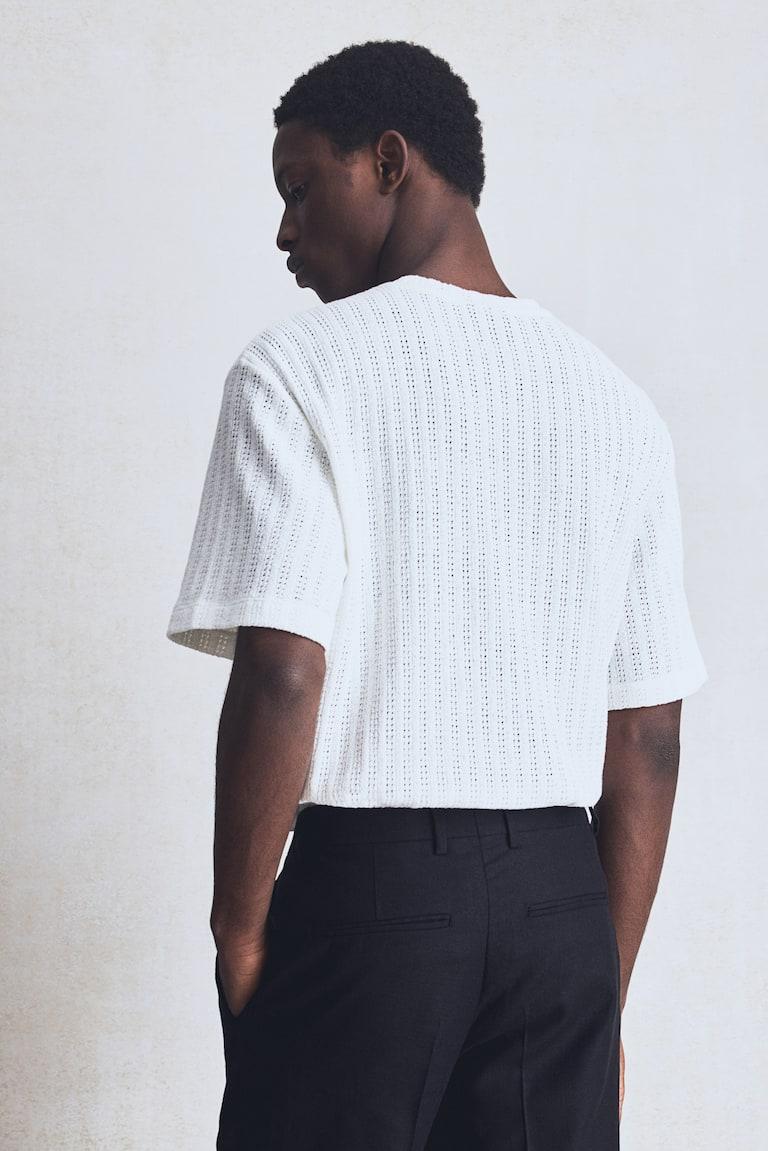 H&M T-Shirt Im Häkellook In Regular Fit