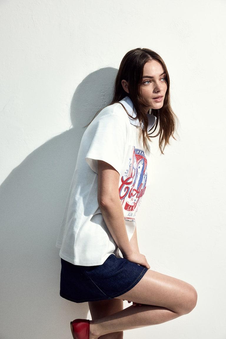 H&M T-Shirt Mit Motiv