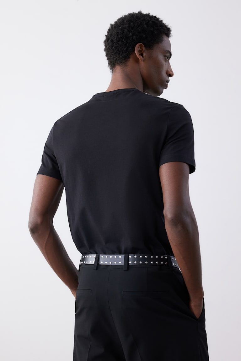 H&M T-Shirt Mit V-Ausschnitt Slim Fit