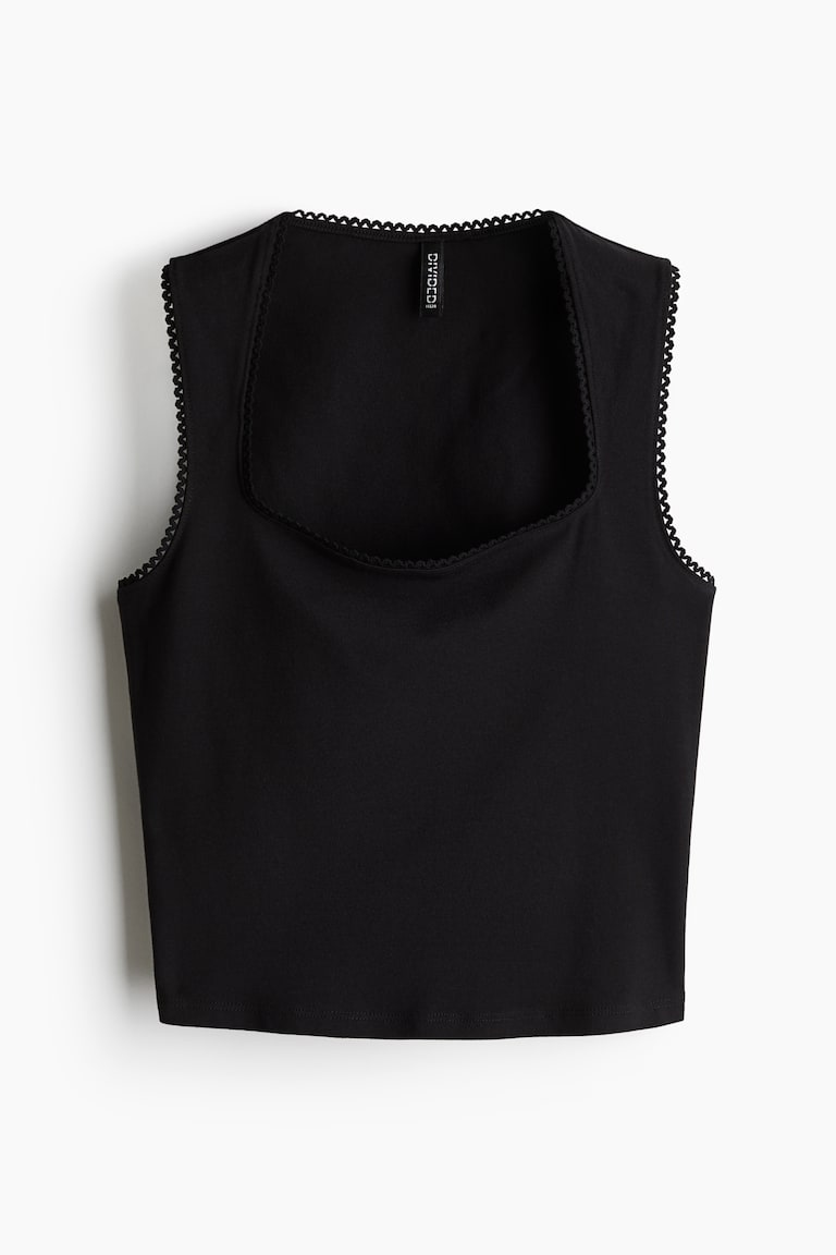 H&M Tanktop Mit Picot-Besatz