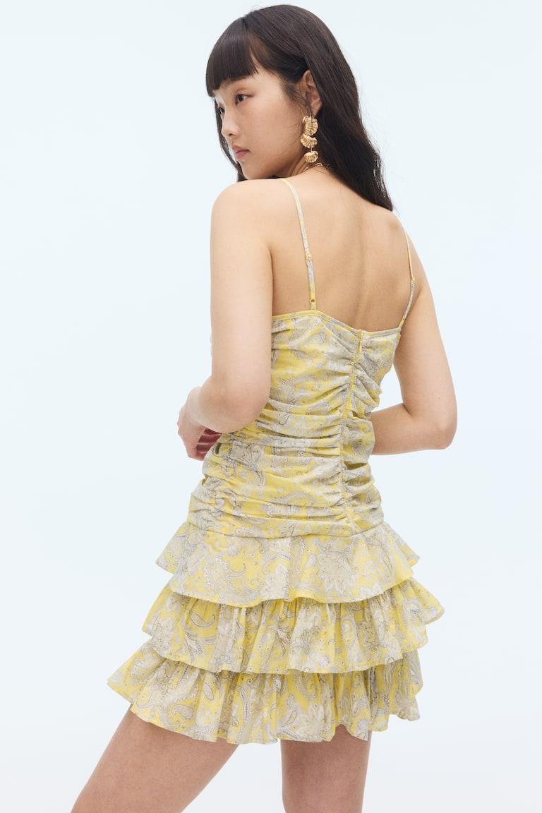 H&M Trägerkleid Mit Stufenrock