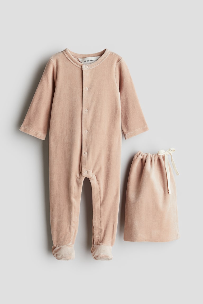 H&M Velour sleepsuit gift set