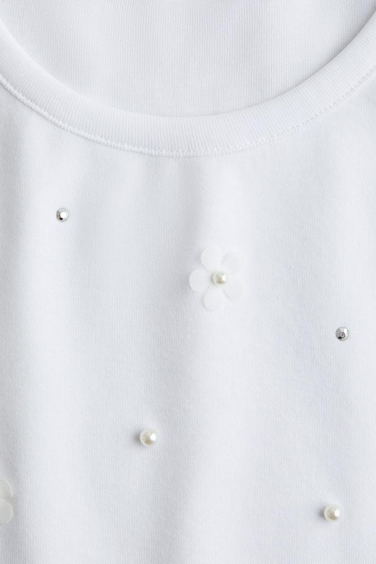 H&M Verziertes Baumwollshirt