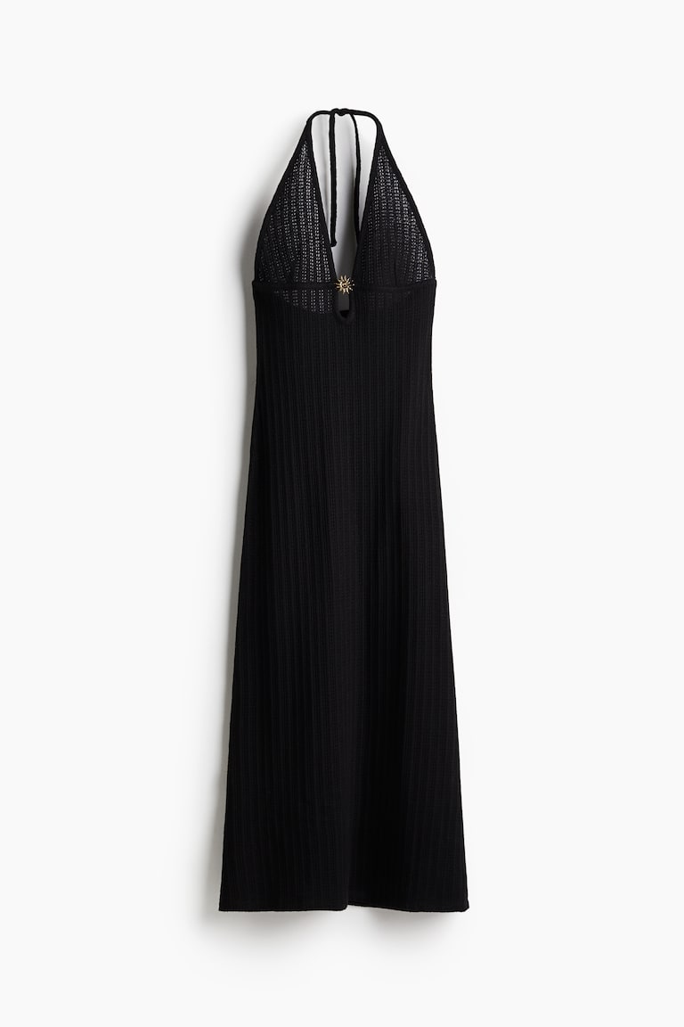 H&M Verziertes Kleid In Pointellestrick